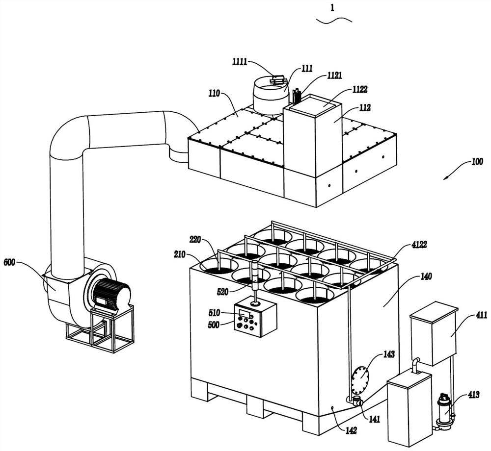 Industrial dust removal device