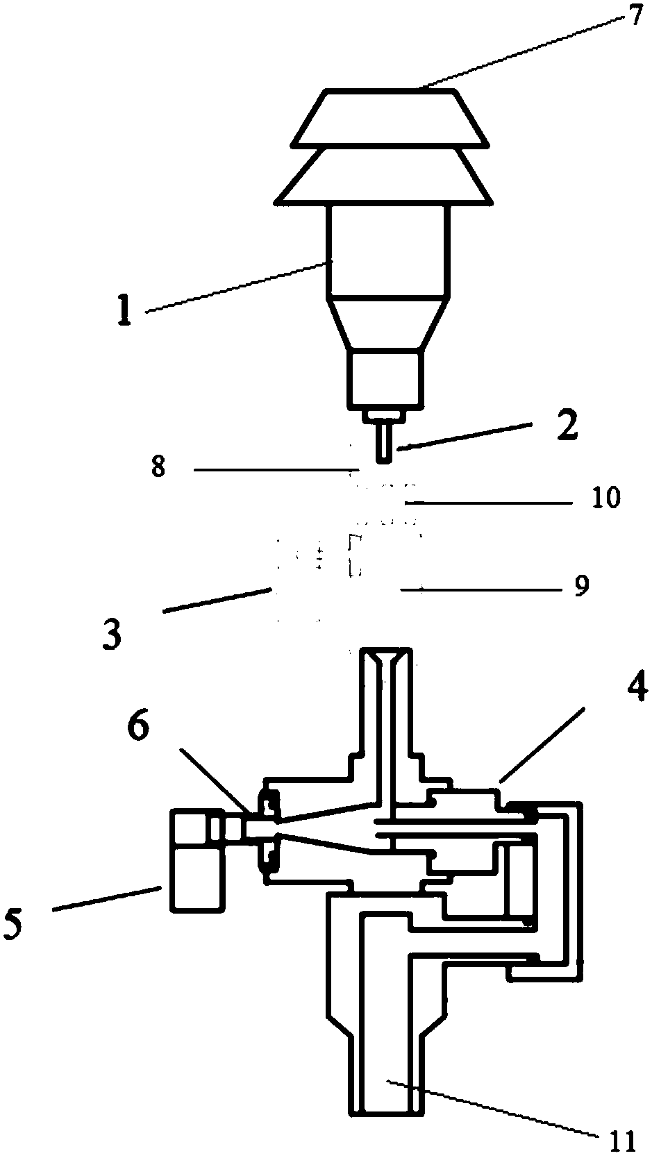 Two-stage cloud water collector and collection method based on impact and cyclone cutting