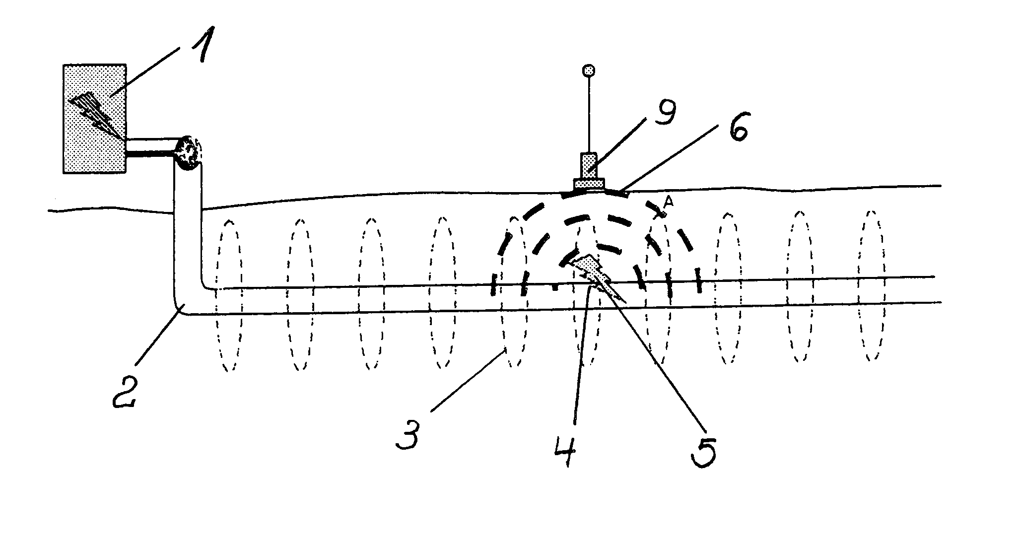 Arrangement for Eliminating Interference from Acoustic Signals in a Ground-Borne Sound Locating Process