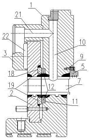 A self-lubricating balanced rotating partition with double tie rods