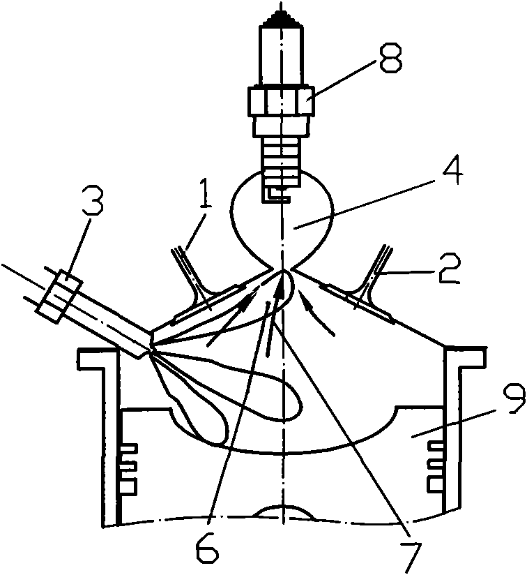 Fuel injection manner of ignition chamber type direct injection gasoline engine