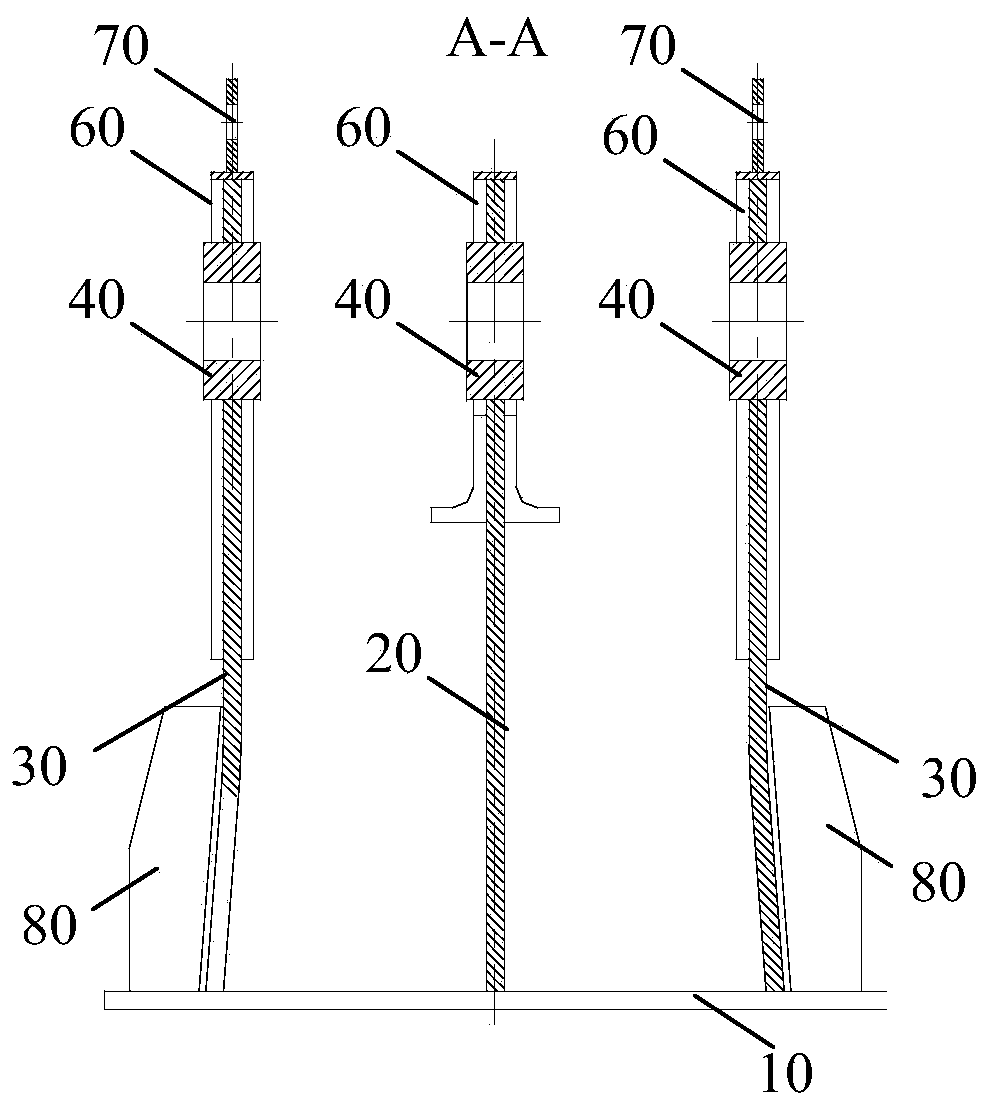 Manufacturing tool and manufacturing method of crane top structural part