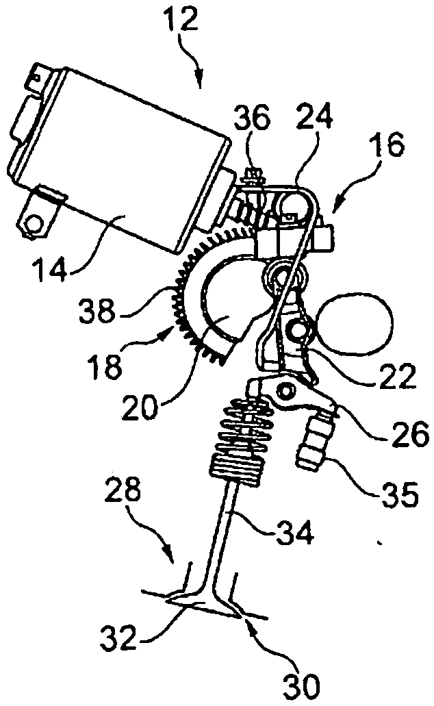 Valve train and engine assembly