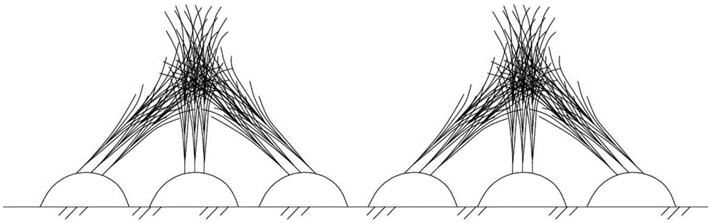 Sugarcane face-to-face inclination lodging-resistant planting method