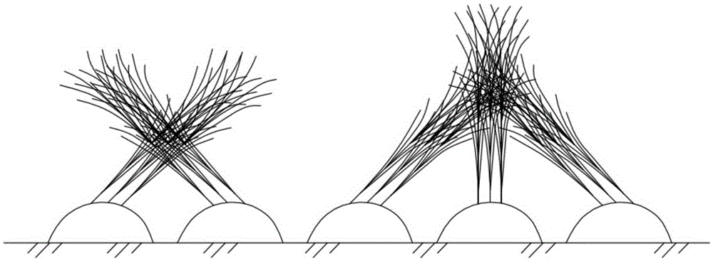 Sugarcane face-to-face inclination lodging-resistant planting method