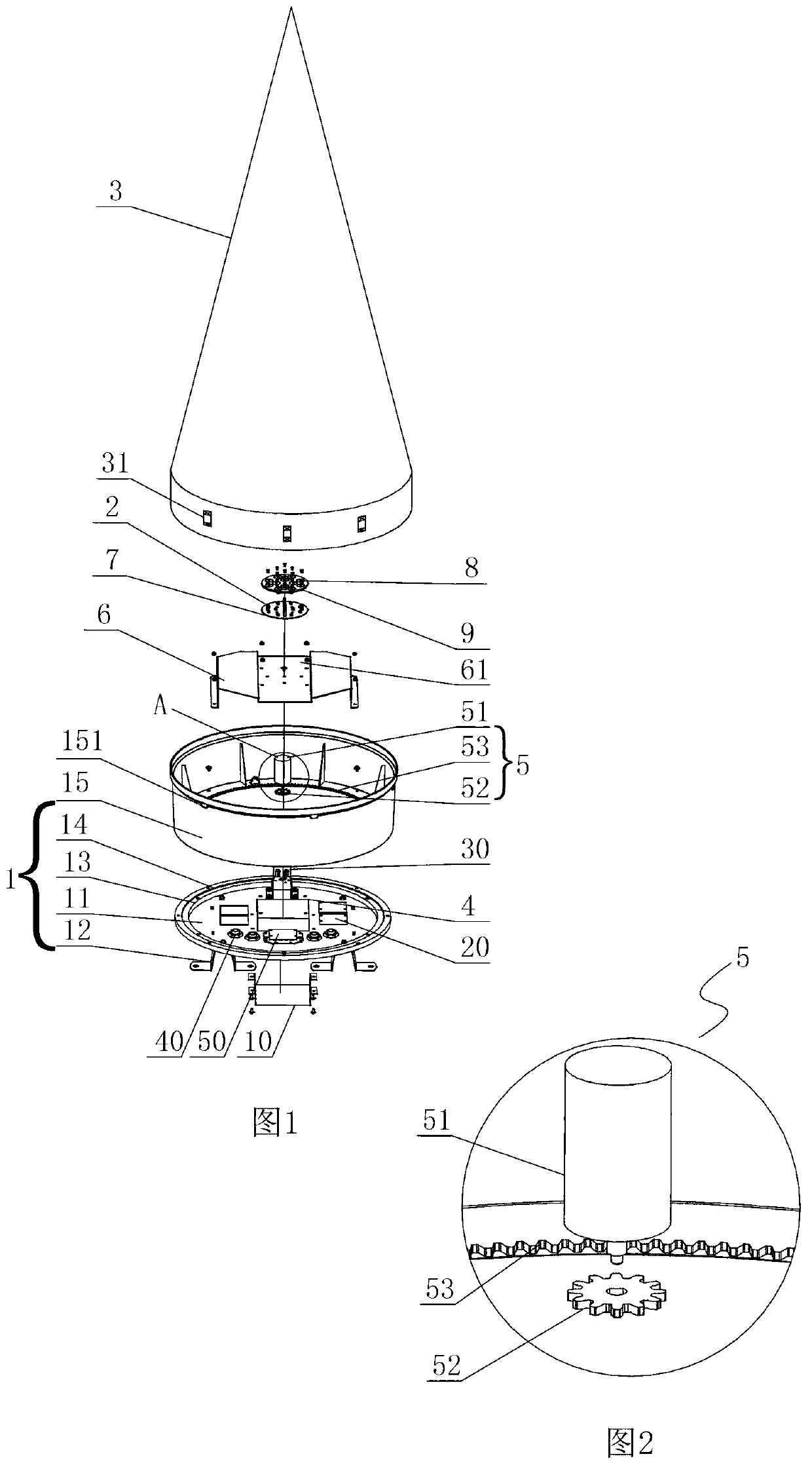 Decorative landscape lamp capable of rotating