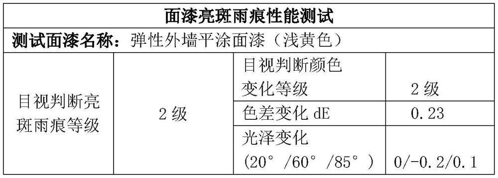 Method for testing bright spots and rain marks of exterior wall flat-coating finish paint