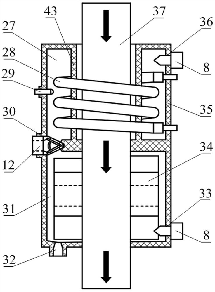 Alcohol combustion system for gasifying methanol based on waste heat of engine