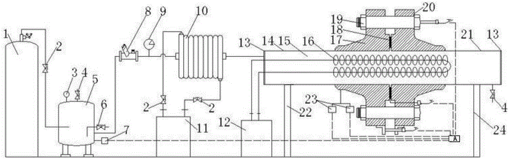 Leakage-detecting device for bolted flange connection system