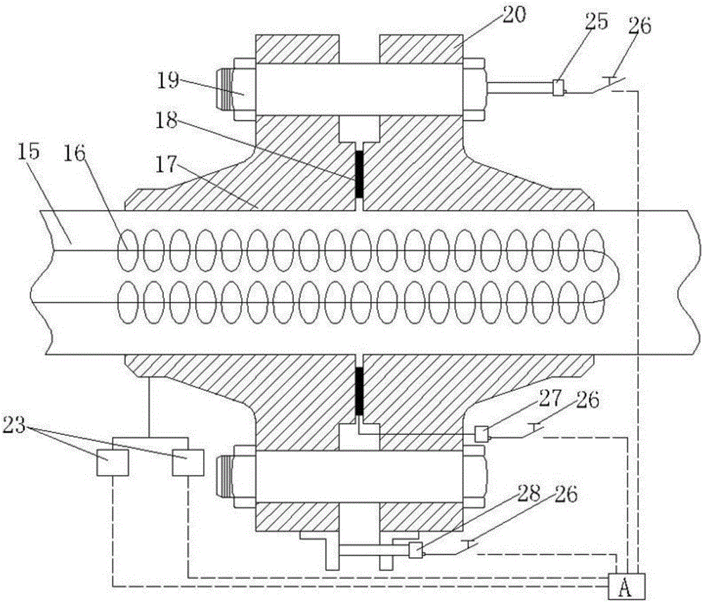 Leakage-detecting device for bolted flange connection system