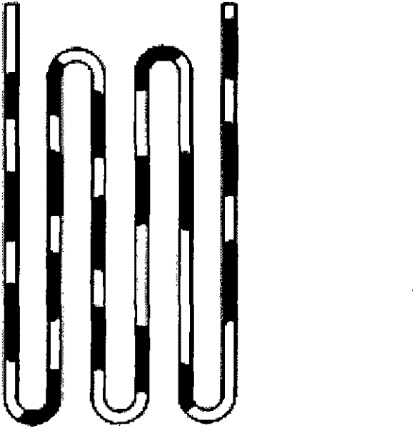 Combined oscillatory flow heat pipe with evaporation and heat exchange connecting section