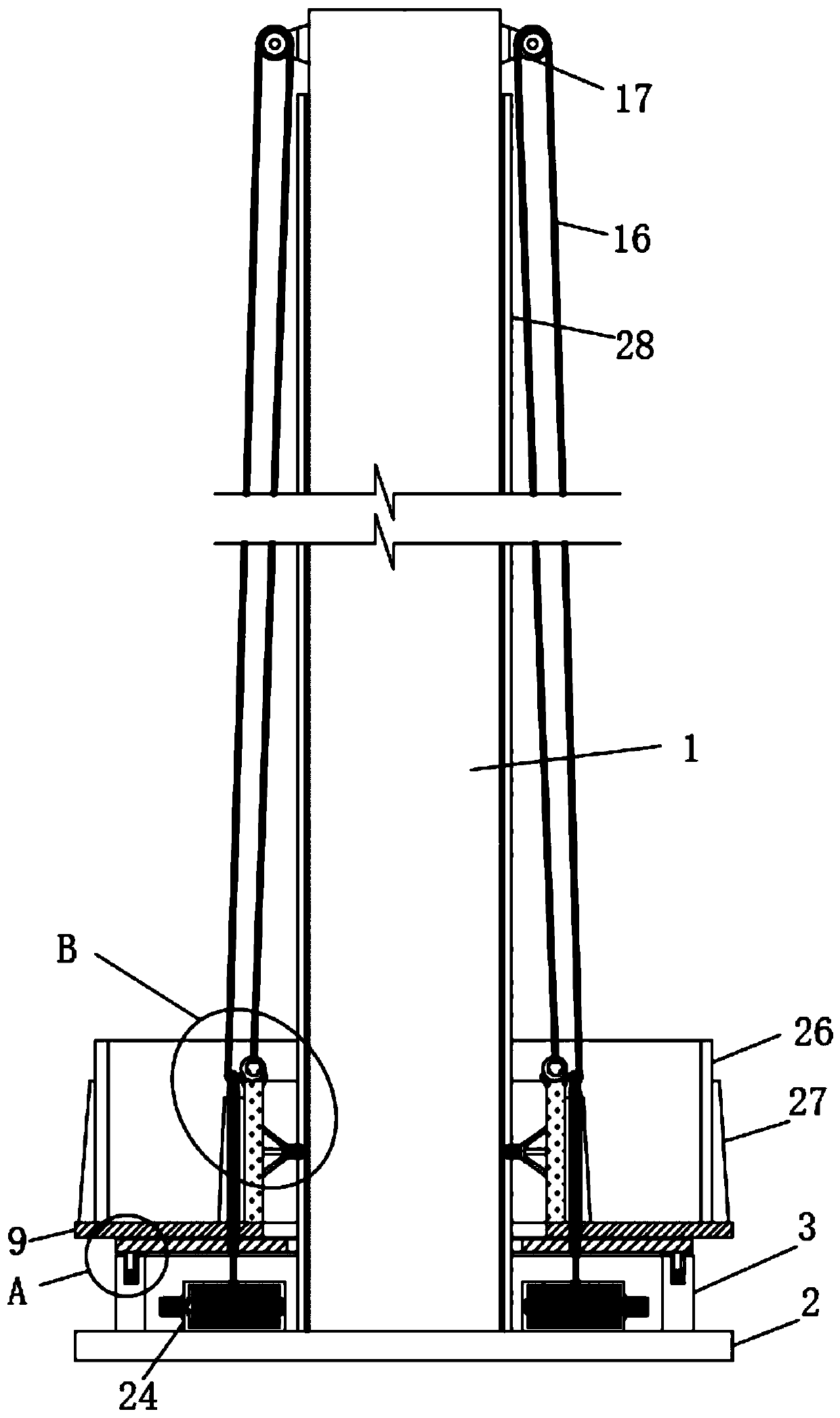 Tower barrel convenient to maintain during high-place operation and operation method
