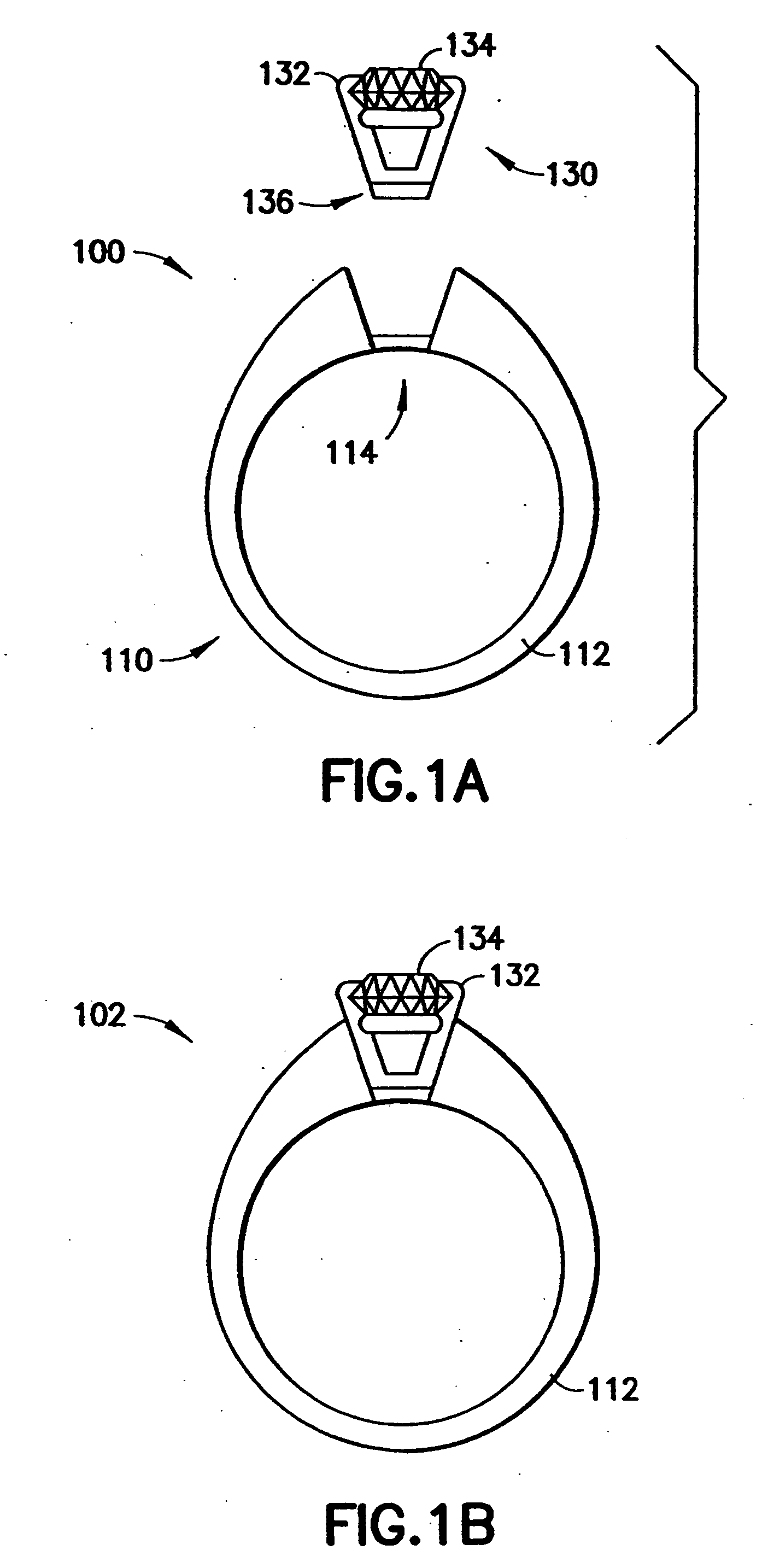 Interchangeable semi-mount ring system and method for selling rings
