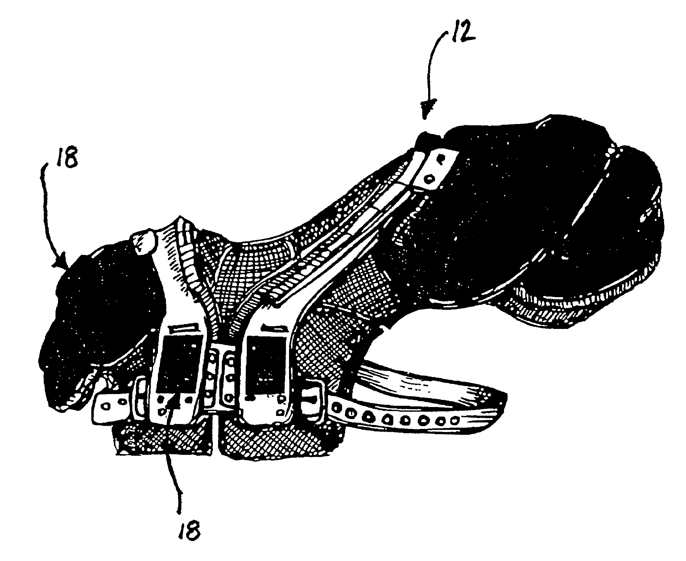 Device and method for securing apparel to protective equipment