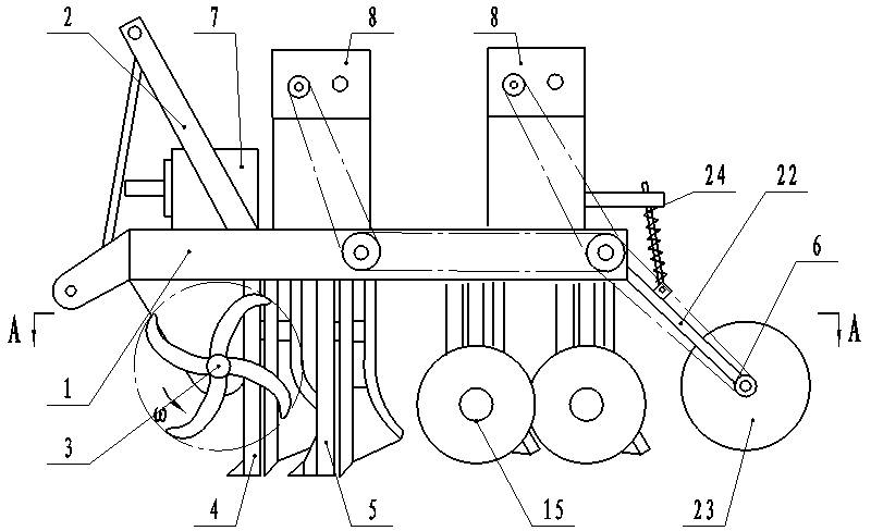 Ultra-narrow row rotary tillage and fertilization integrated type wheat high-yield seeding machine