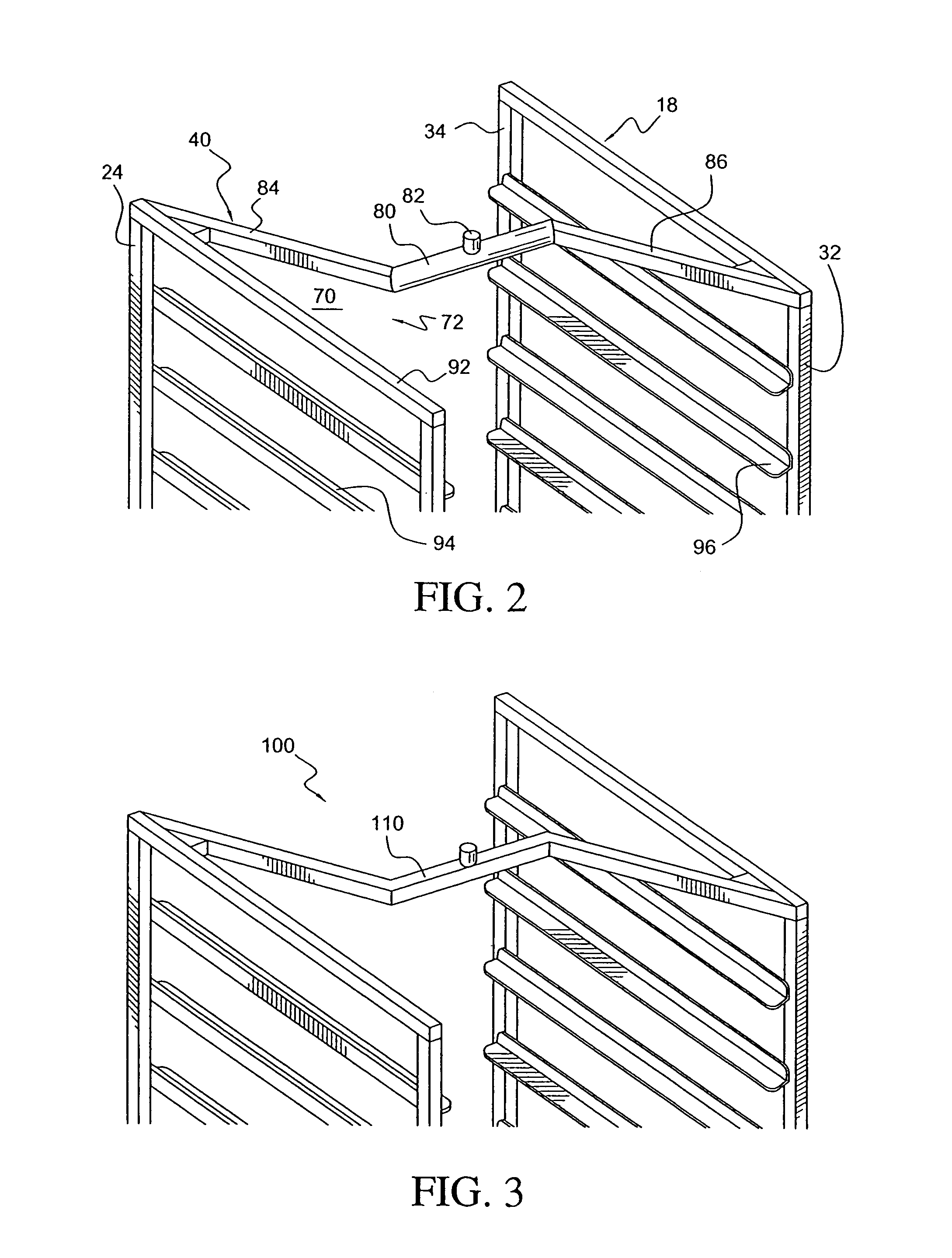 Nestable and liftable oven rack