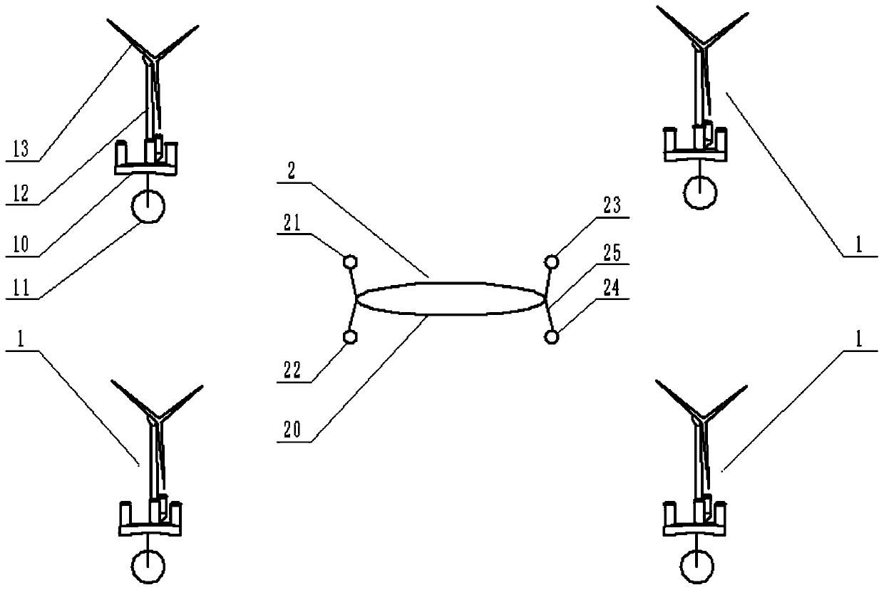 Underwater positioning system of floating base station