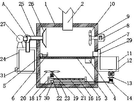 Discharge dust removing device of agricultural wheat harvester