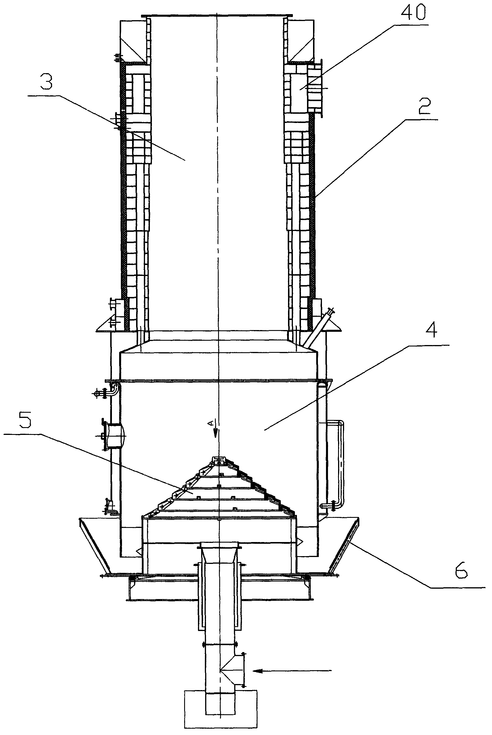 Two-stage coal gas generating device