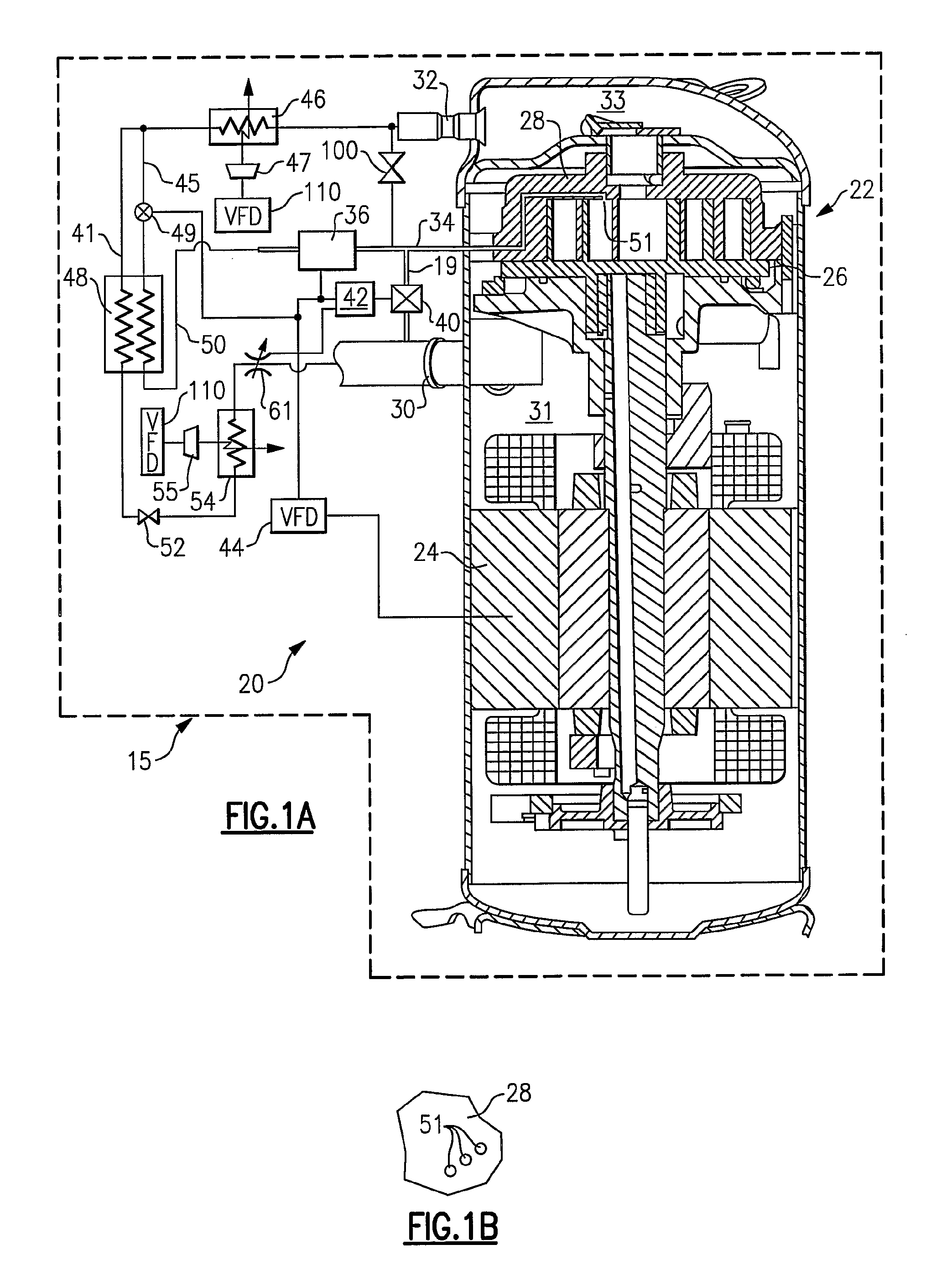 Refrigerant System With Variable Speed Scroll Compressor and Economizer Circuit