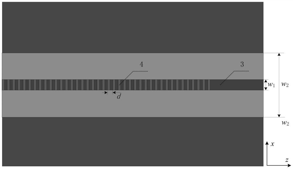 Spot size converter based on long-period grating