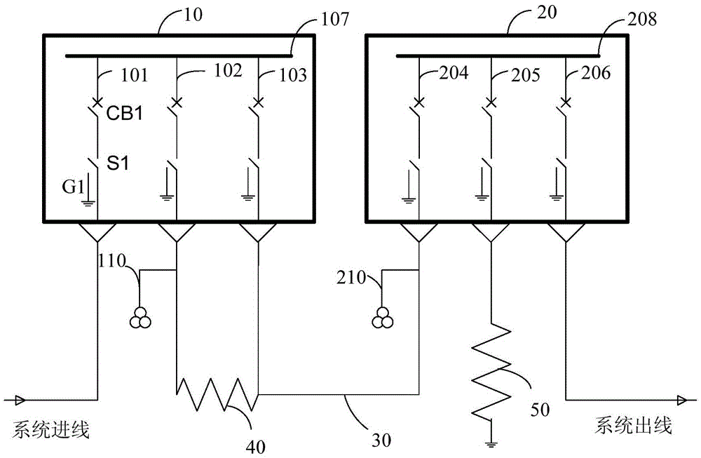 Combined switchgear for voltage drop devices