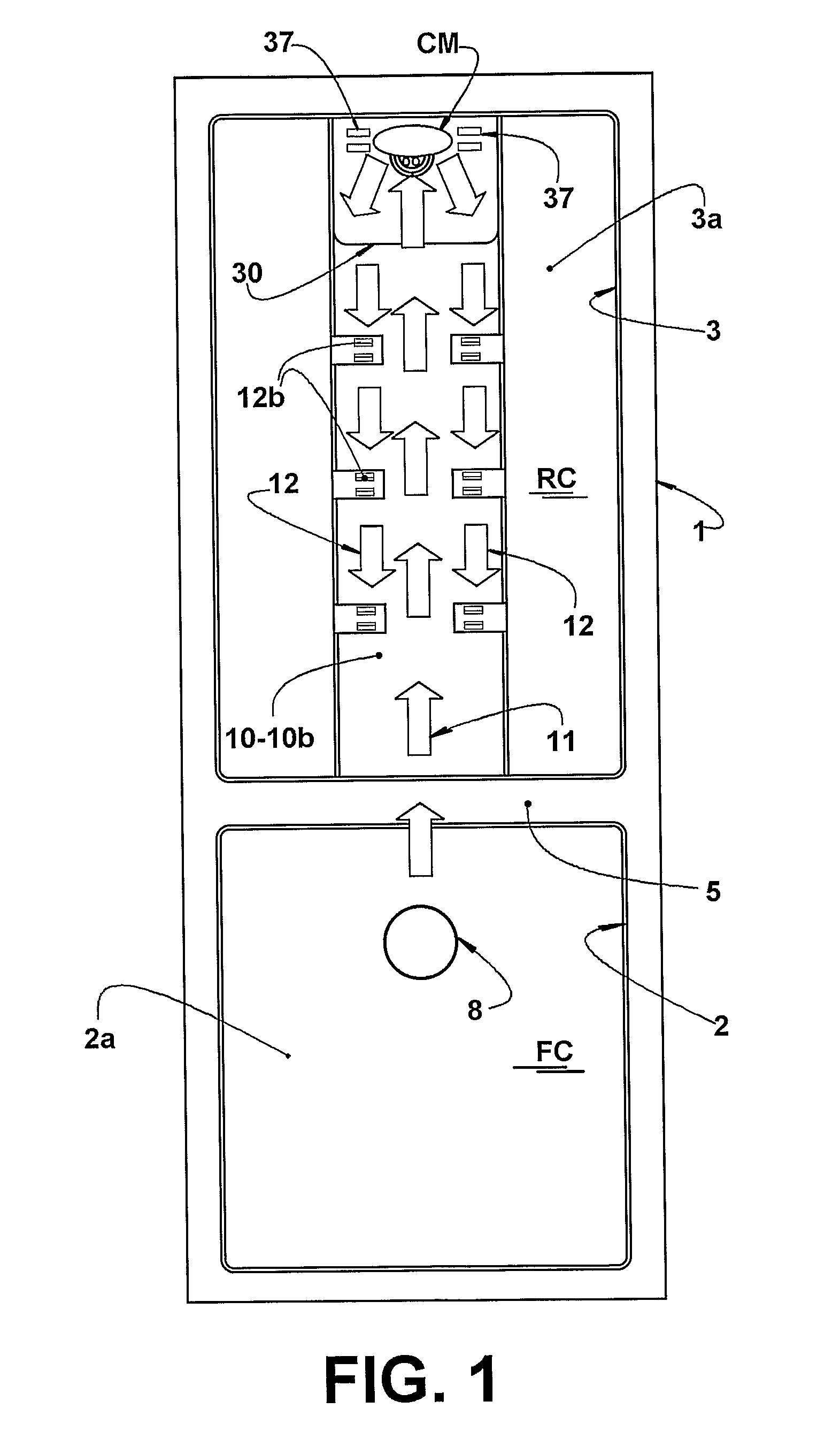 Air Blowing Arrangement For a Combined Refrigerator