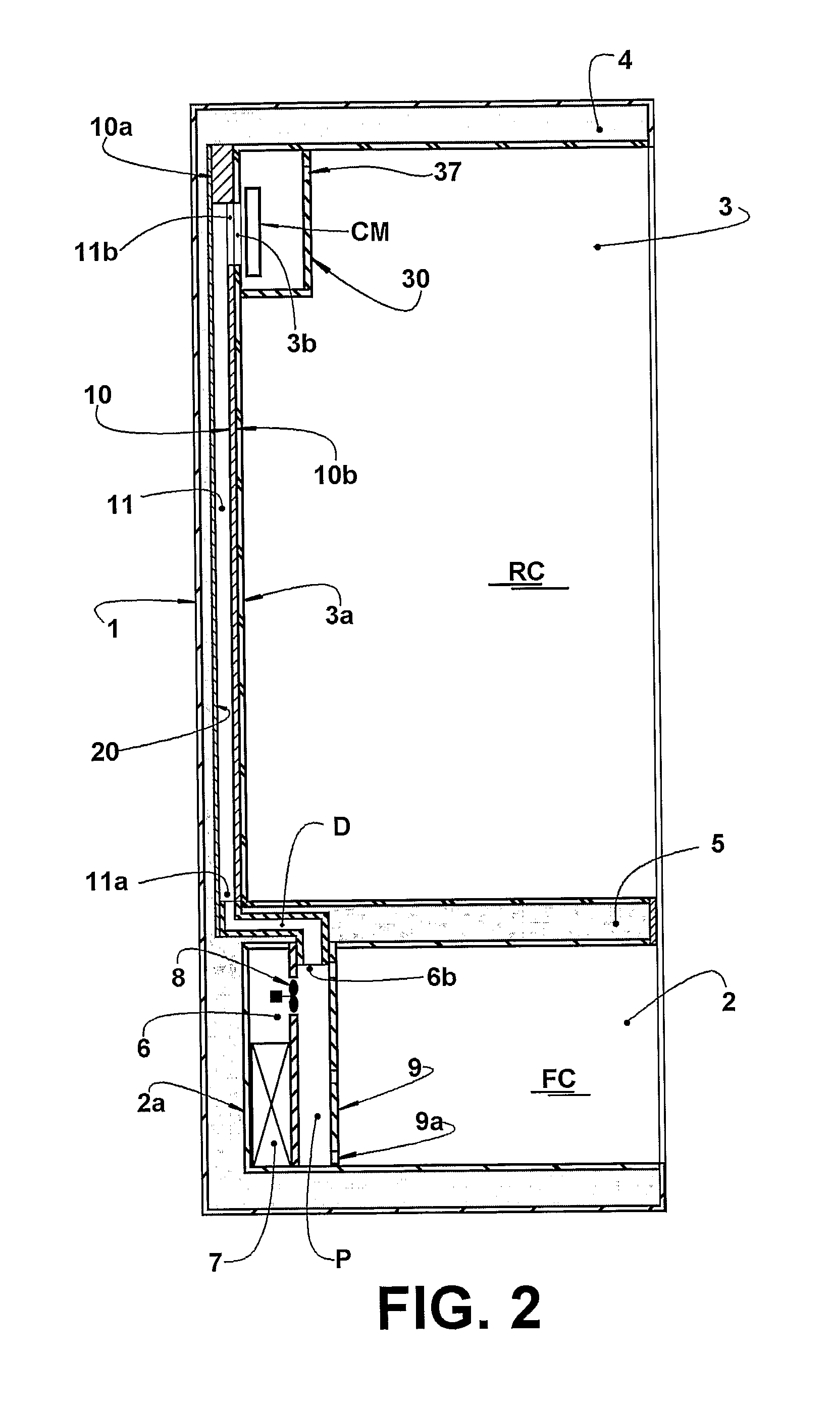 Air Blowing Arrangement For a Combined Refrigerator