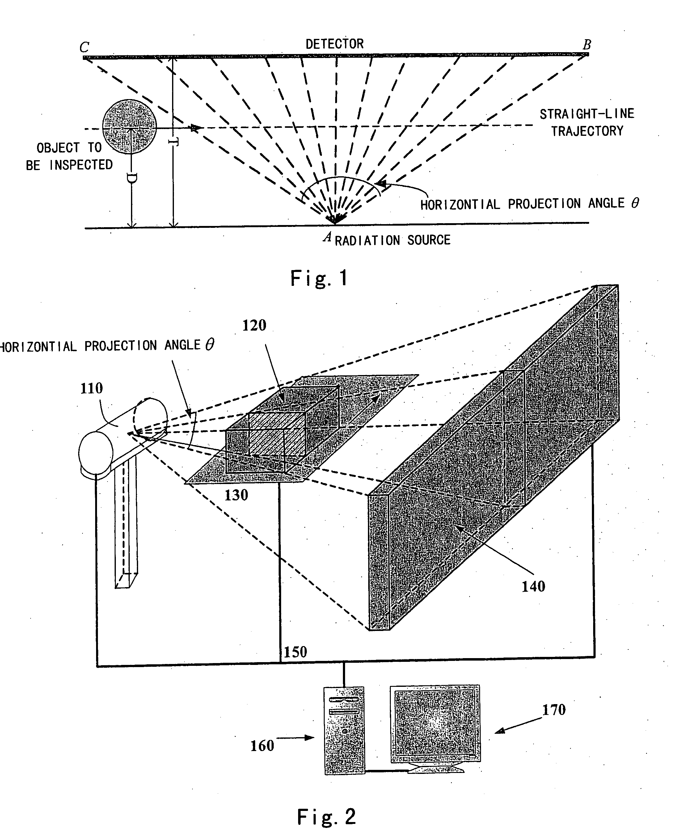System and method for reconstructing image by using straight-line trajectory scan
