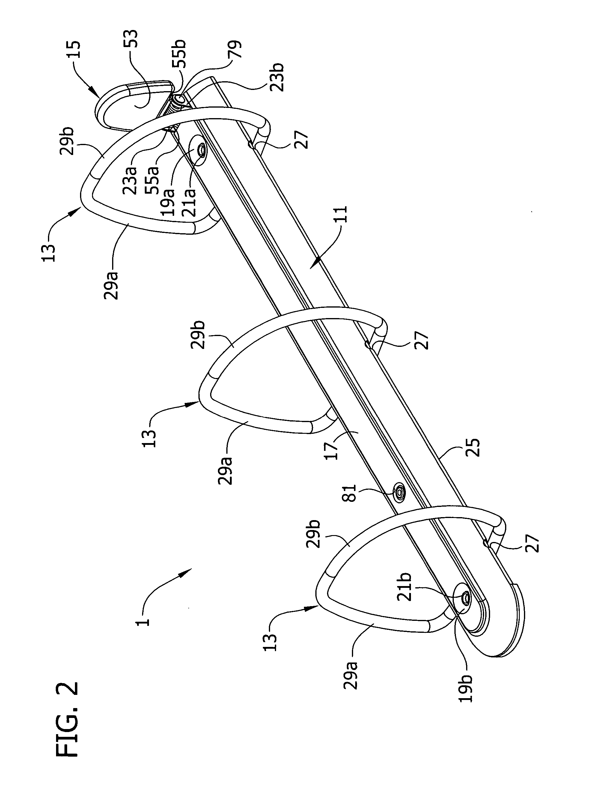 Lever for a ring mechanism