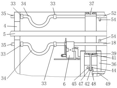 Equipment without downward bending and cooling used for plastic extrusion molding