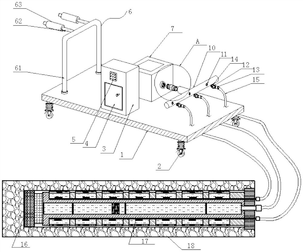 A carbon dioxide coalbed methane vibration anti-reflection device