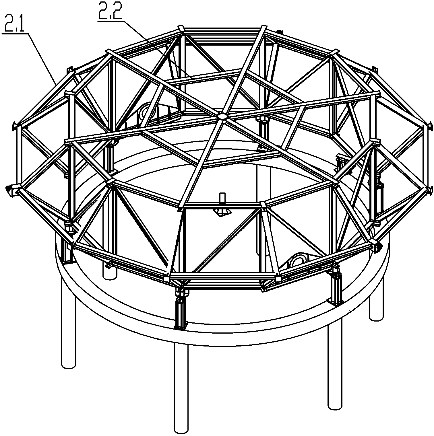 Large-caliber spherical radio telescope feed source cabin and mounting method thereof