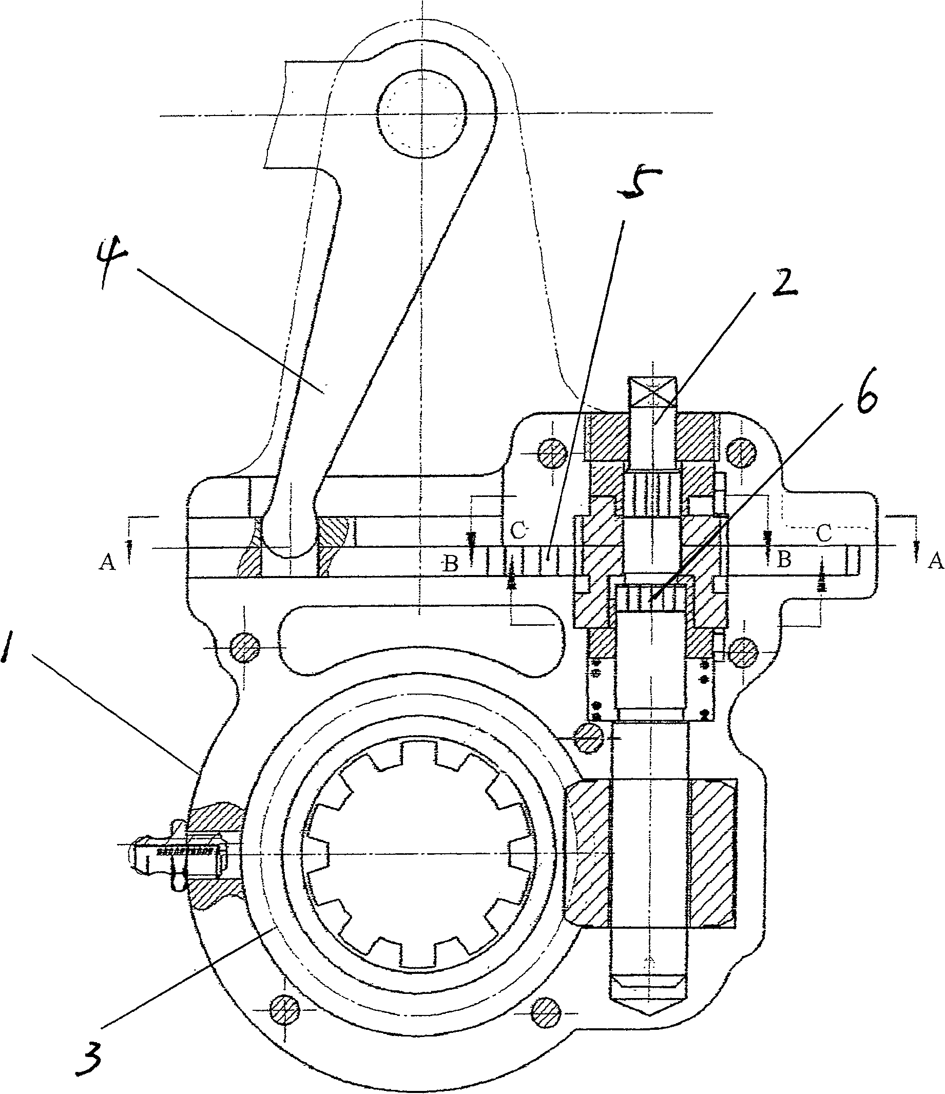 Automatic regulating arm for automobile braking