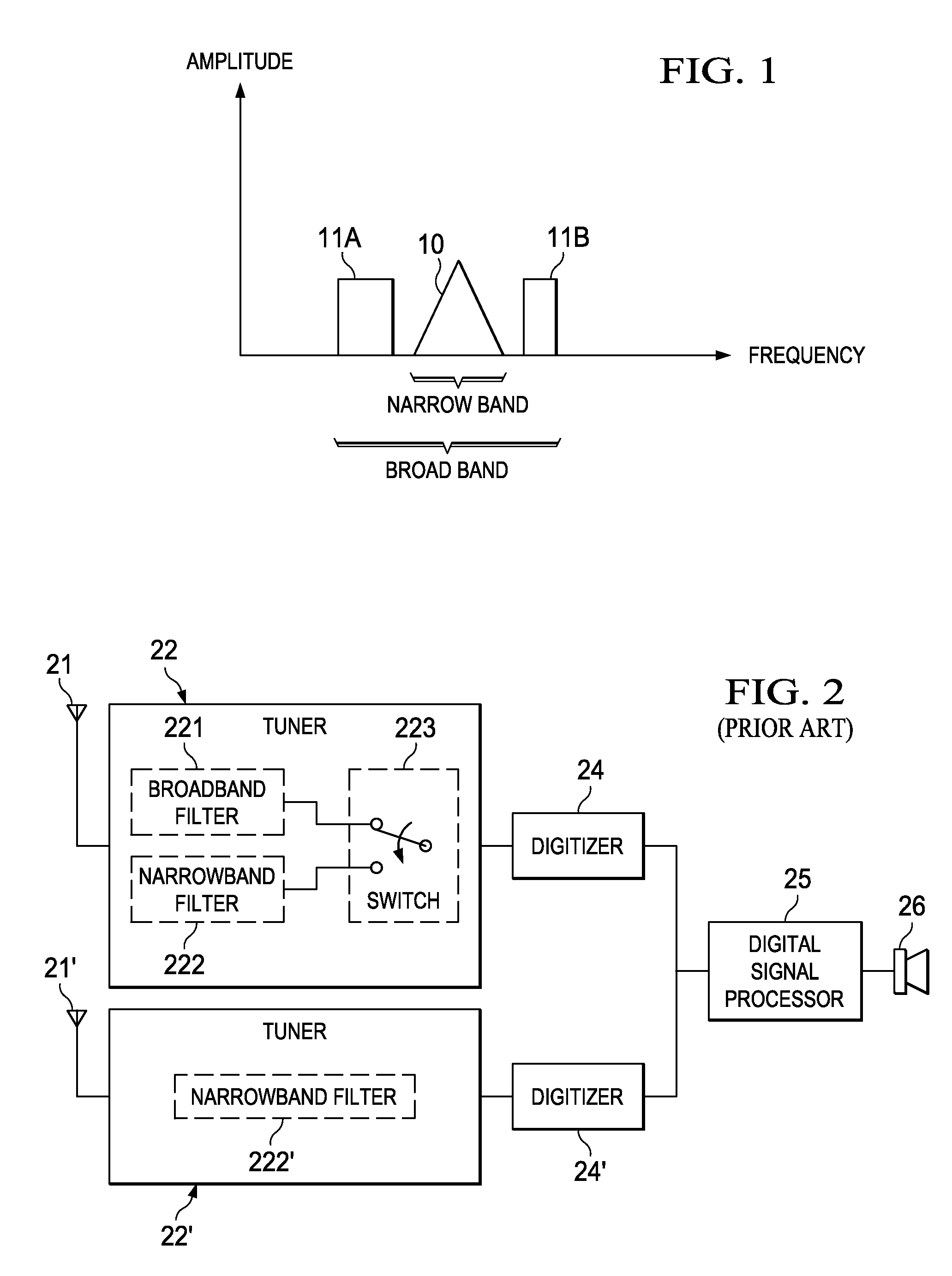 Apparatus and method for IF switching in a dual-tuner, dual-IF, HD radio and FM/AM radio receiver