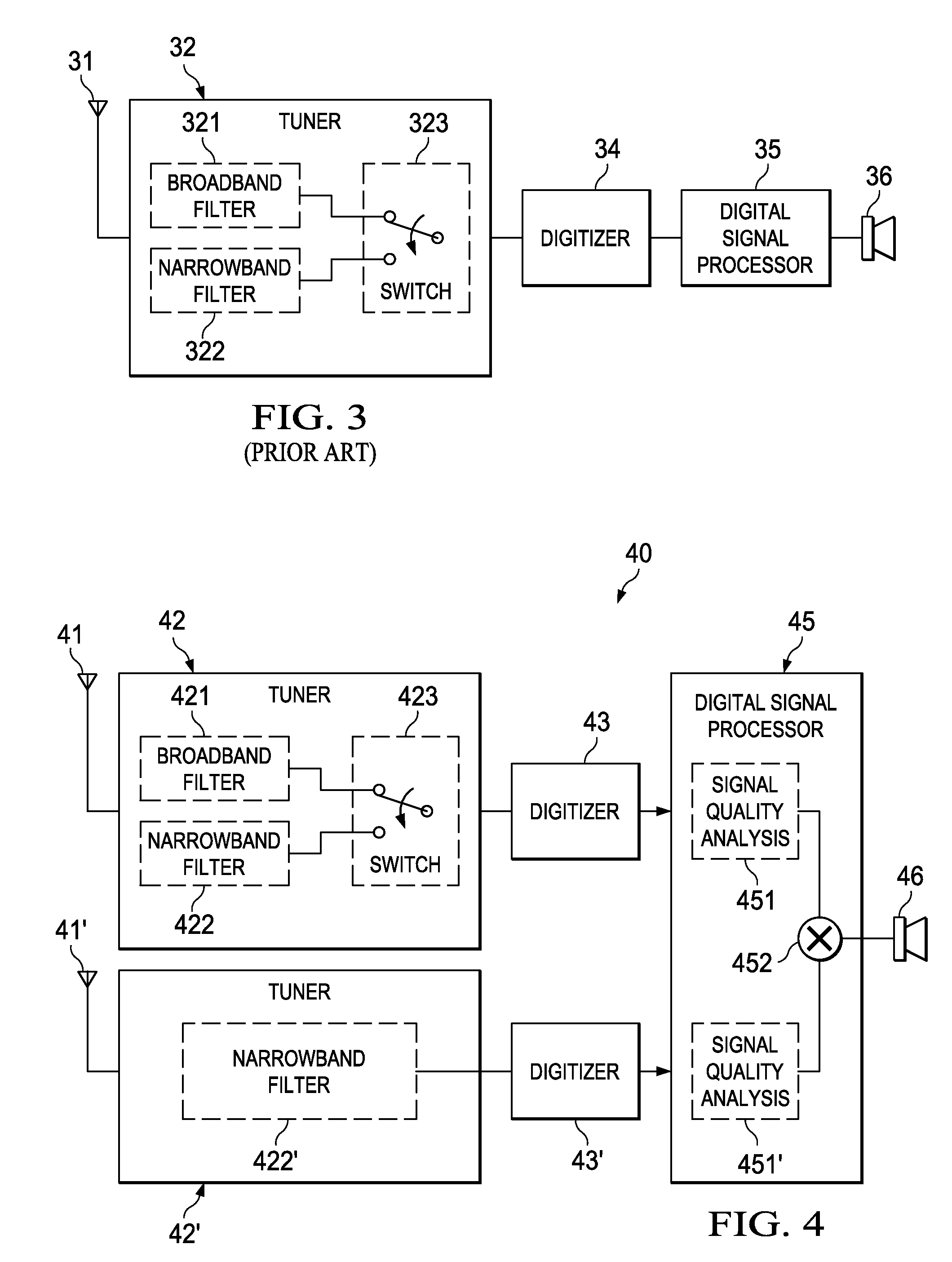 Apparatus and method for IF switching in a dual-tuner, dual-IF, HD radio and FM/AM radio receiver