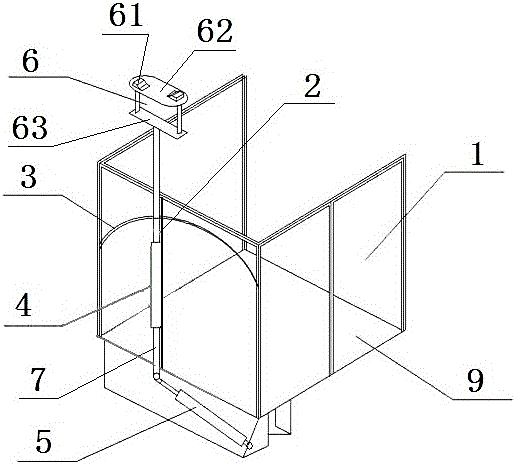 A service device for mechanized hanging metal mesh