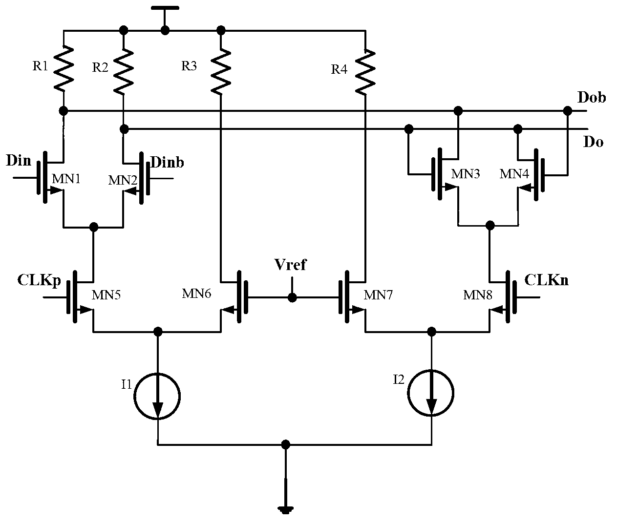 Phase detector based on CML (Current Mode Logic)