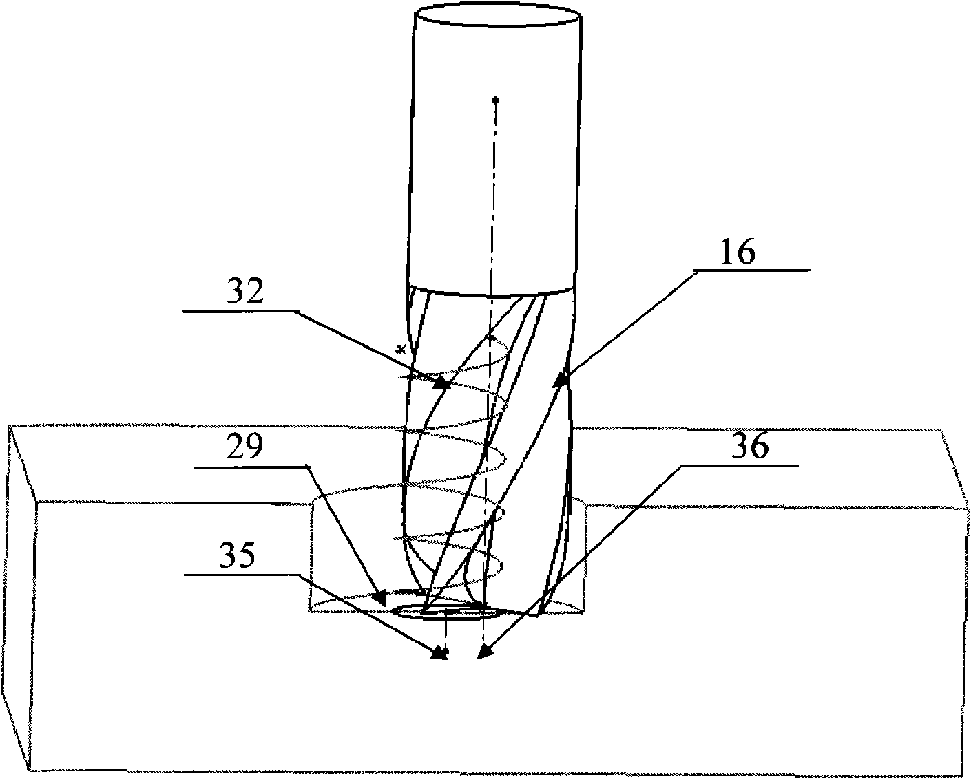 Method for helically milling hole and device thereof