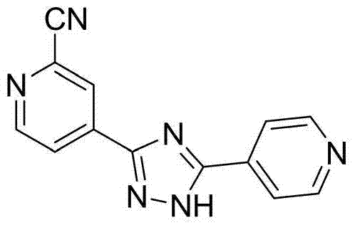 Preparation process of 5-(2-cyano4-pyridyl)-3-(4-pyridyl)-1,2,4-triazole