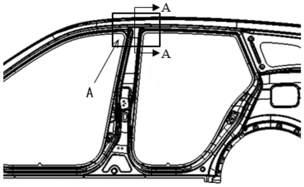 A drawing process method for improving the appearance surface of the upper part of the b-pillar of the side wall outer panel of the vehicle body