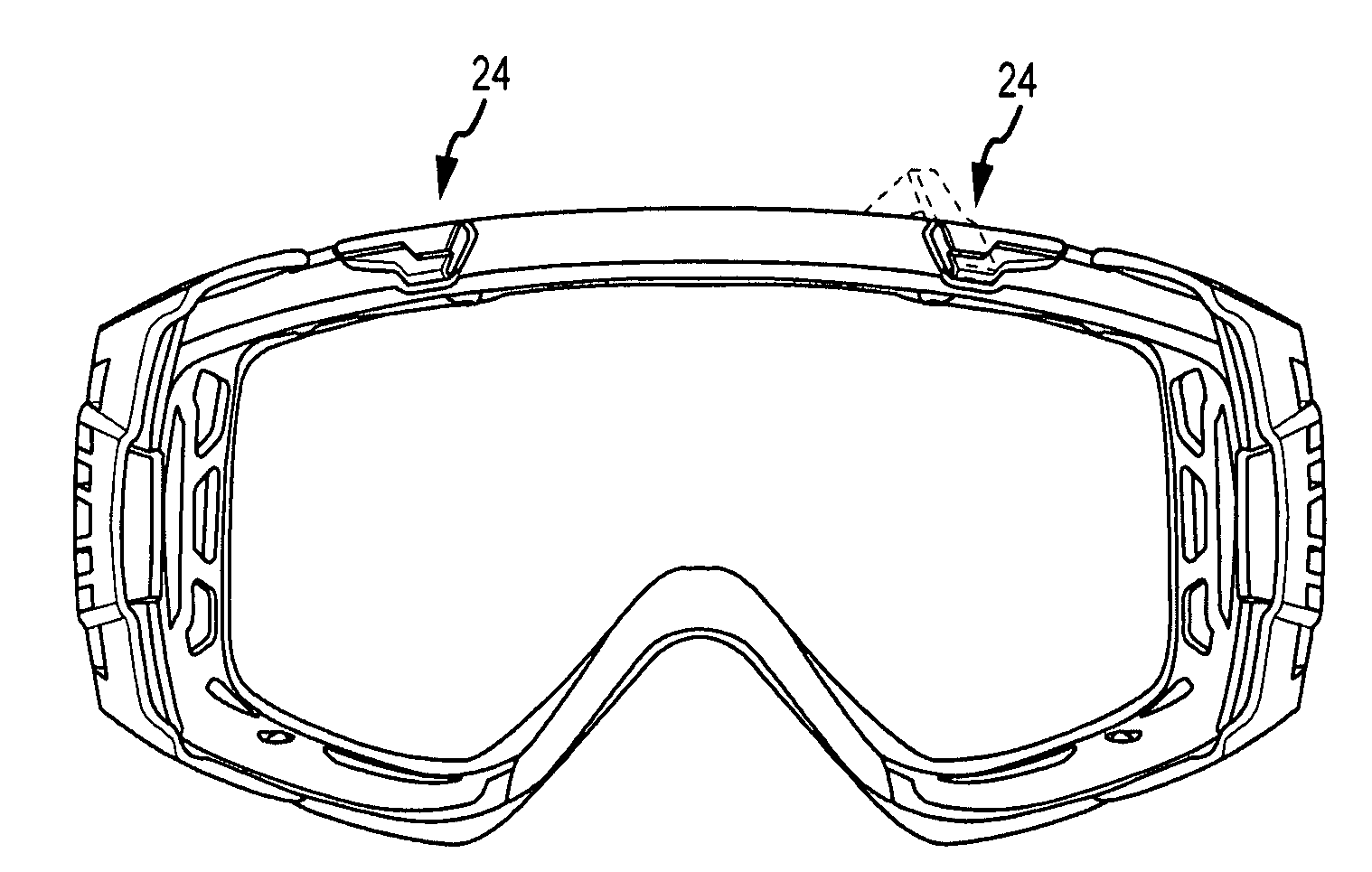 Goggle lens attachment system and method