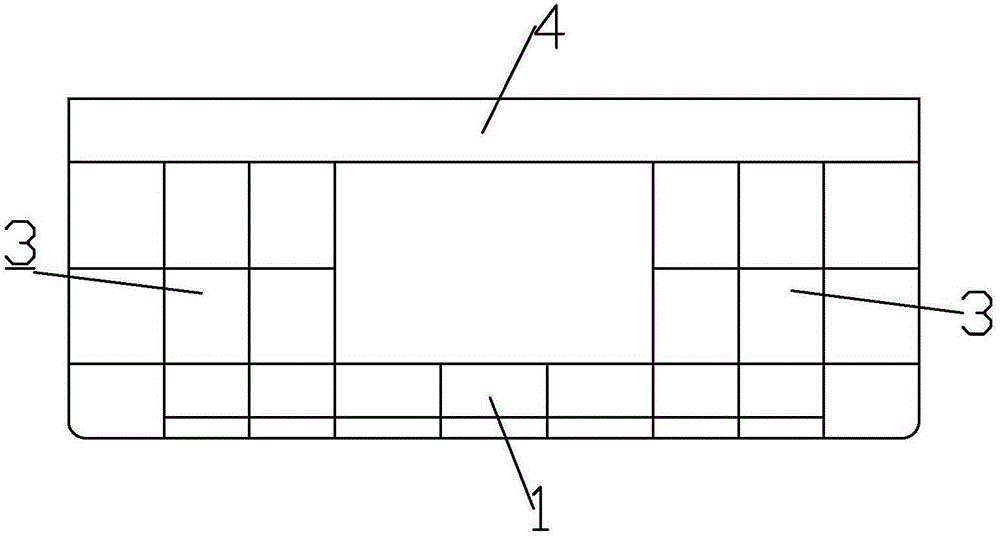 Horizontal lower floating body semi-submersible platform