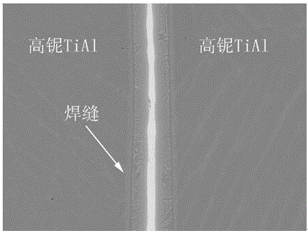 Method for diffusion connection of high-niobium TiAl alloy by using composite metal foil
