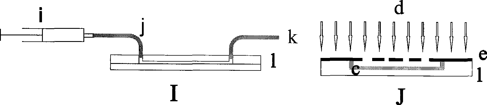 Method for producing film metal fine device on PDMS surface