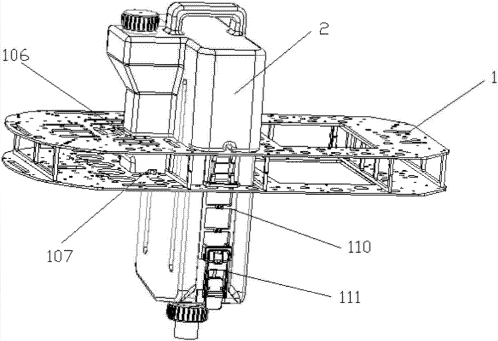 Movable seal structure for plant protection drone