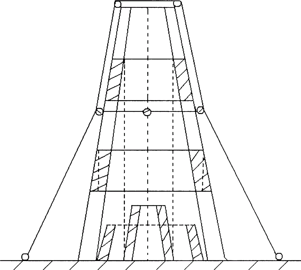 Conical building superposition type in-situ control and detonating dismounting method