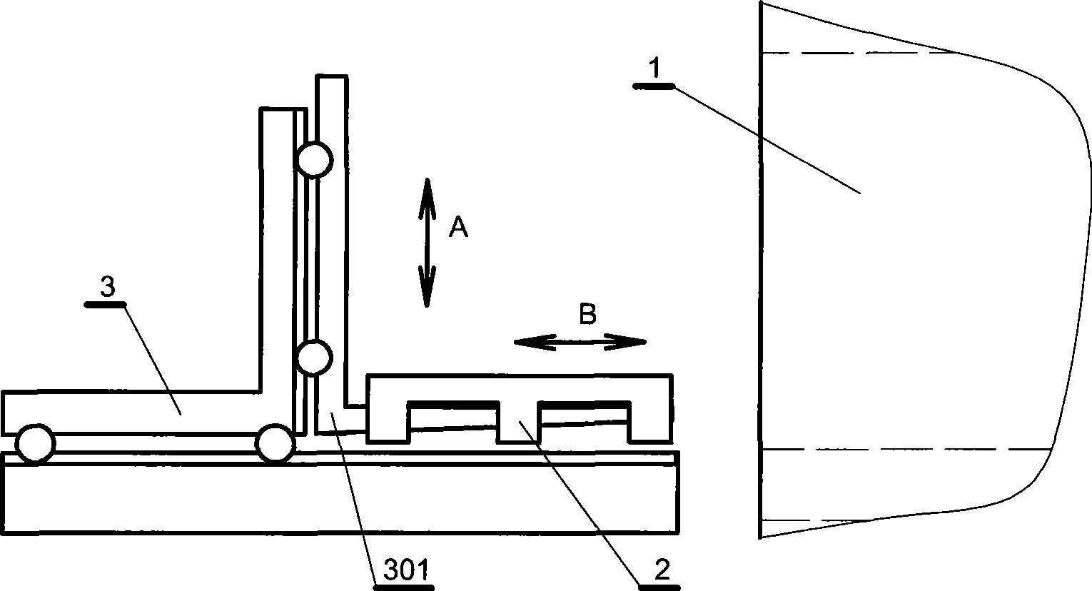 Locating, self-locking and unlocking method and apparatus for storehouse storage and transportation platform