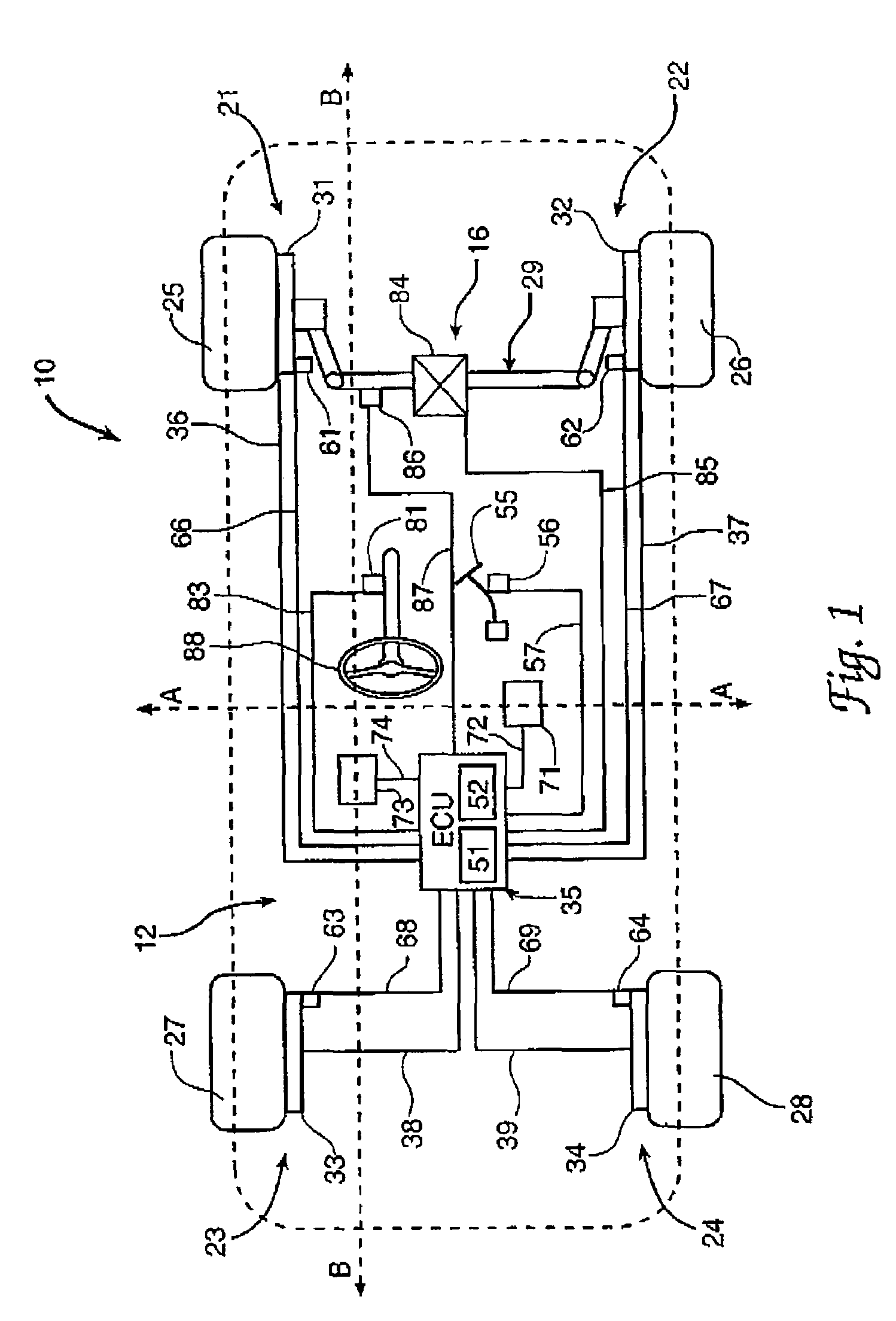Integrated control of brake and steer by wire system using optimal control allocation methods