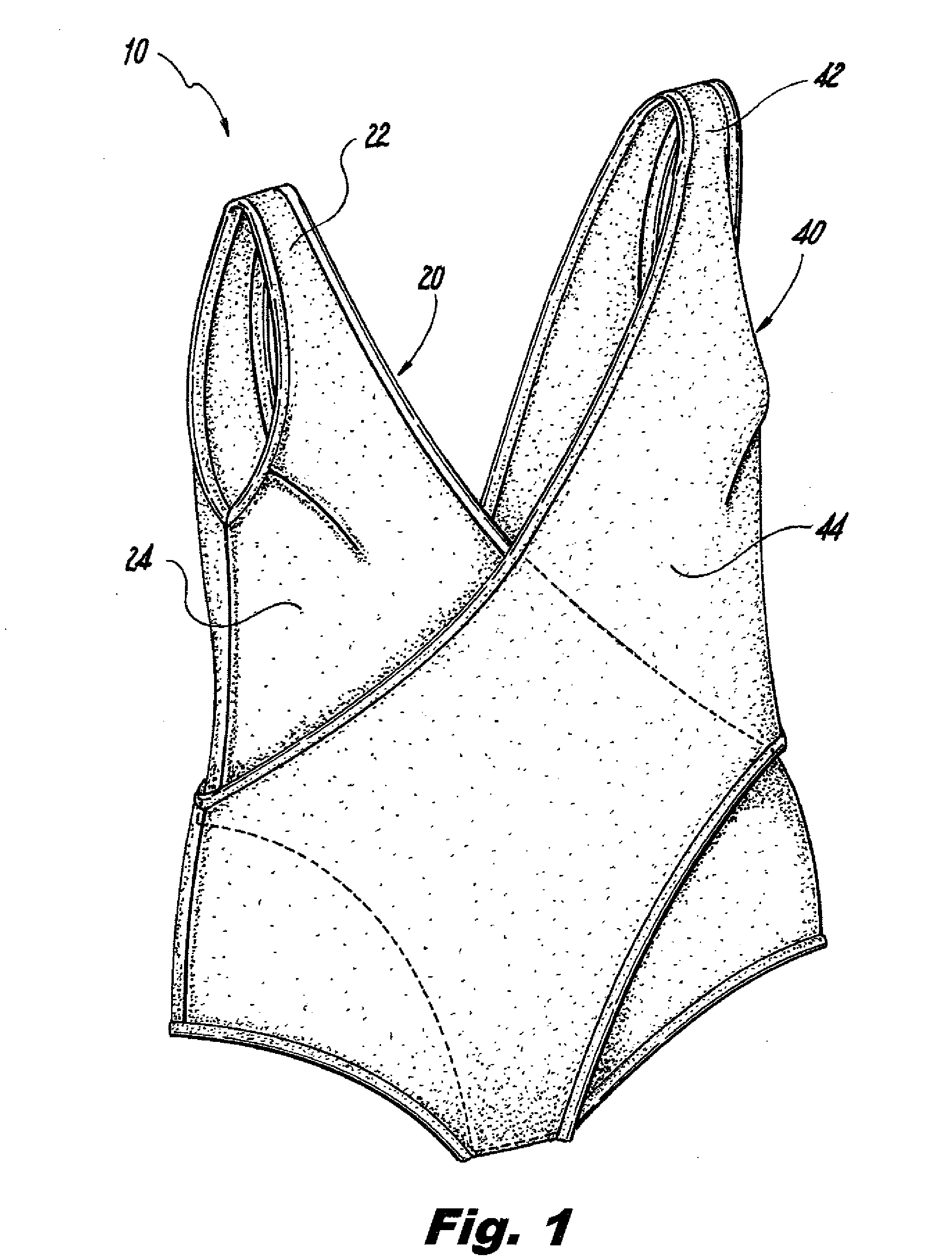 Multi-piece article of clothing